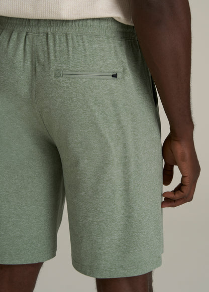 Weekender Stretch Lounge Shorts for Tall Men in Dark Seagrass Mix