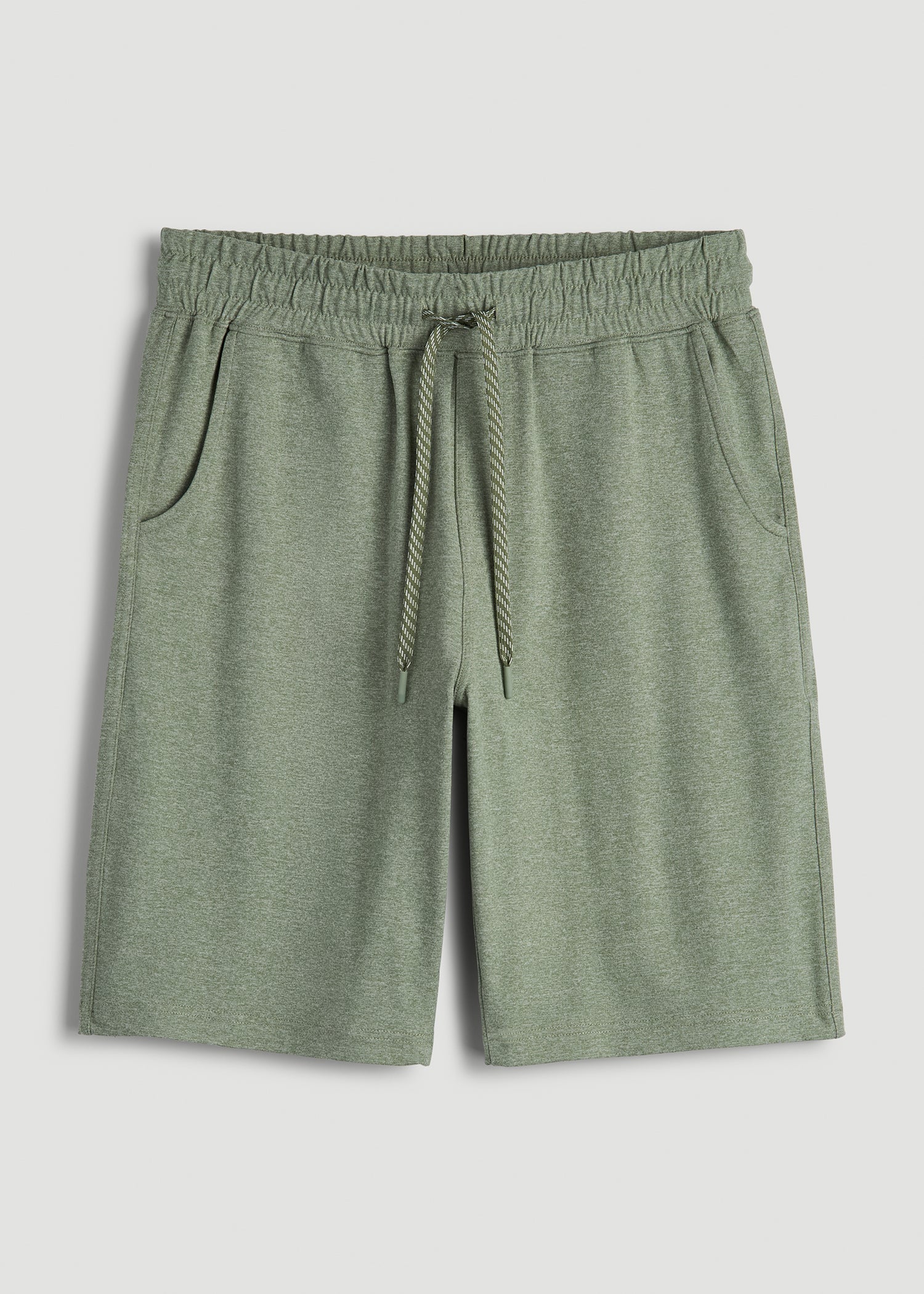 Weekender Stretch Lounge Shorts for Tall Men in Dark Seagrass Mix