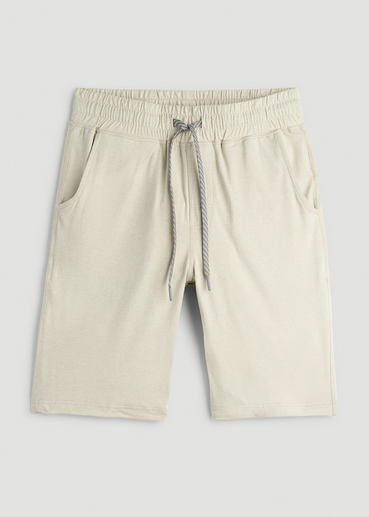 Weekender Stretch Lounge Shorts for Tall Men in Stone Heather