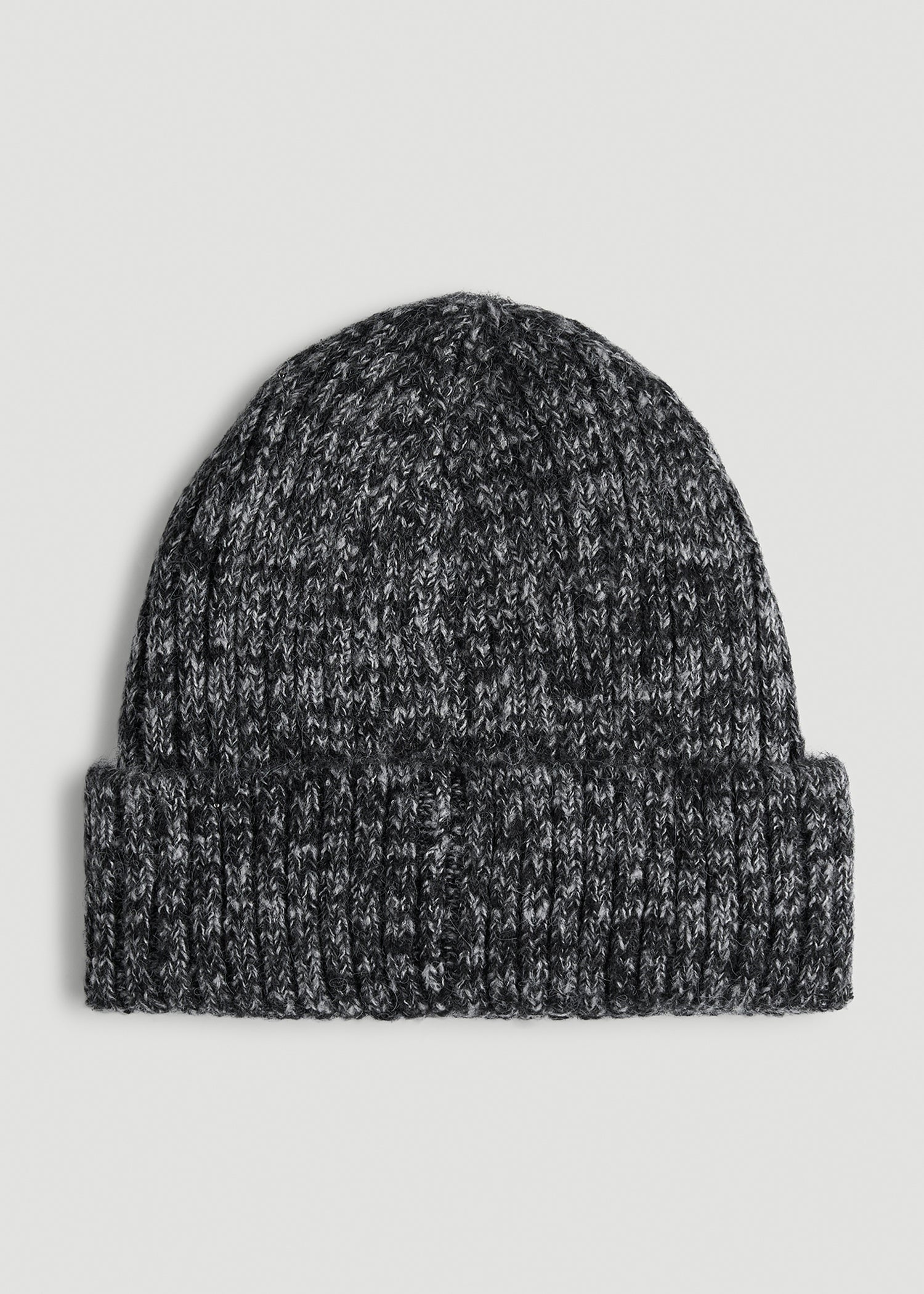 LJ&S Wool Blend Beanie for Tall Men in Charcoal Mix