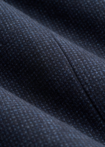 Wool Blend Blazer for Tall Men in Blue Birdseye