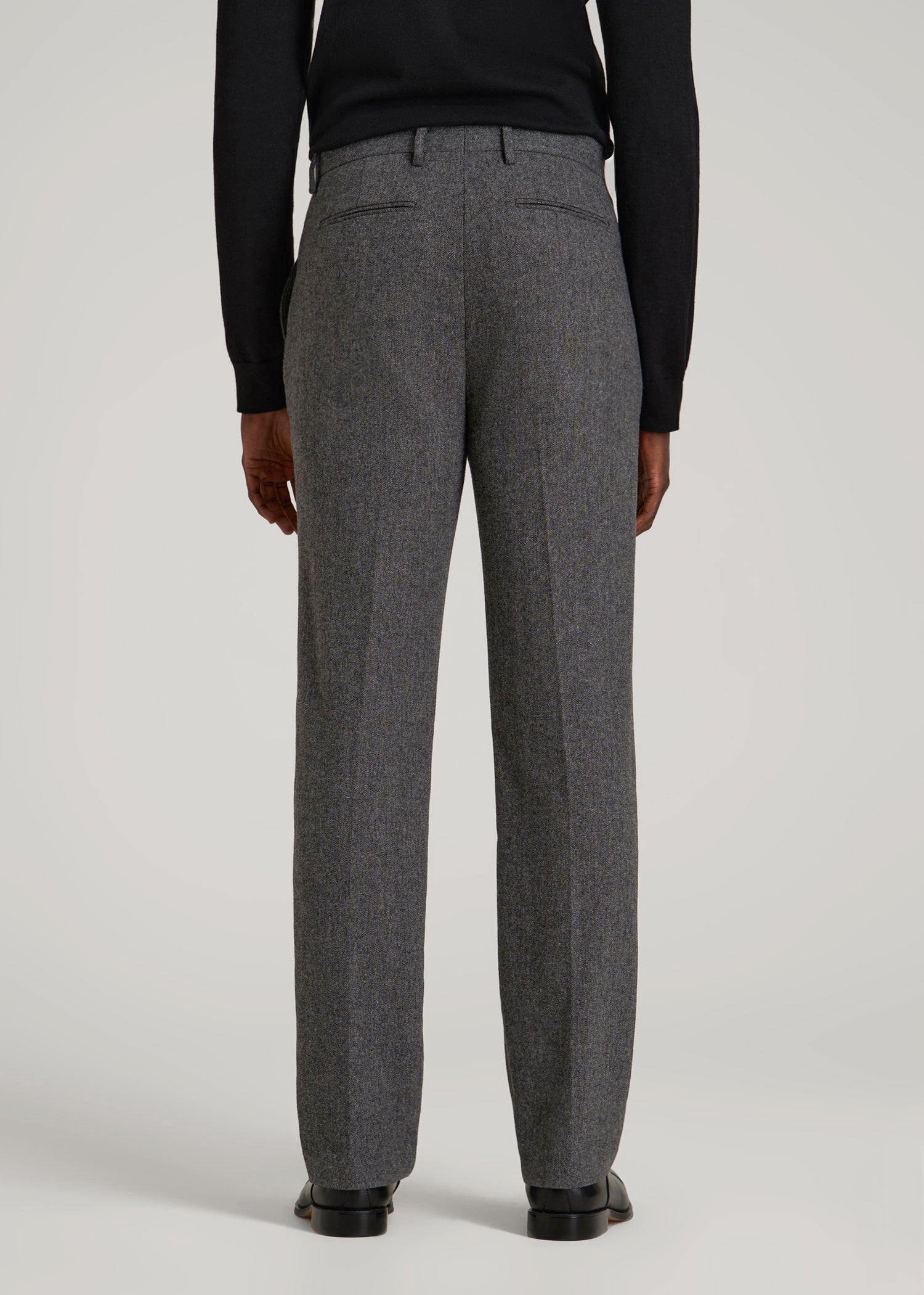 Wool Blend Dress Pants for Tall Men in Anthracite Tweed 28 / 36 / Anthracite Tweed Wool Blend Dress Pants for Tall Men in Anthracite Tweed 28 / 36 / Anthracite Tweed