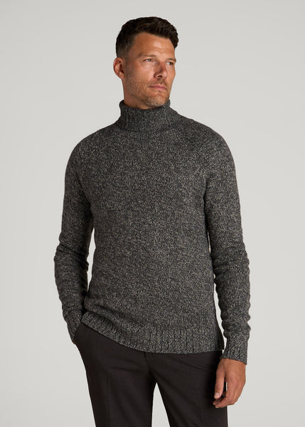 Wool Blend Marled Men's Tall Turtleneck | American Tall
