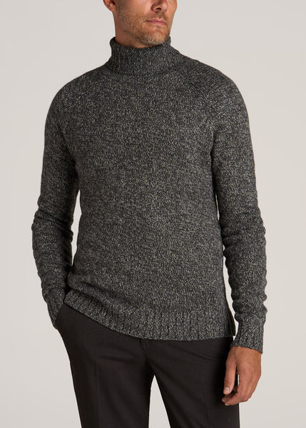 Mens Tall Turtleneck Charcoal Mix