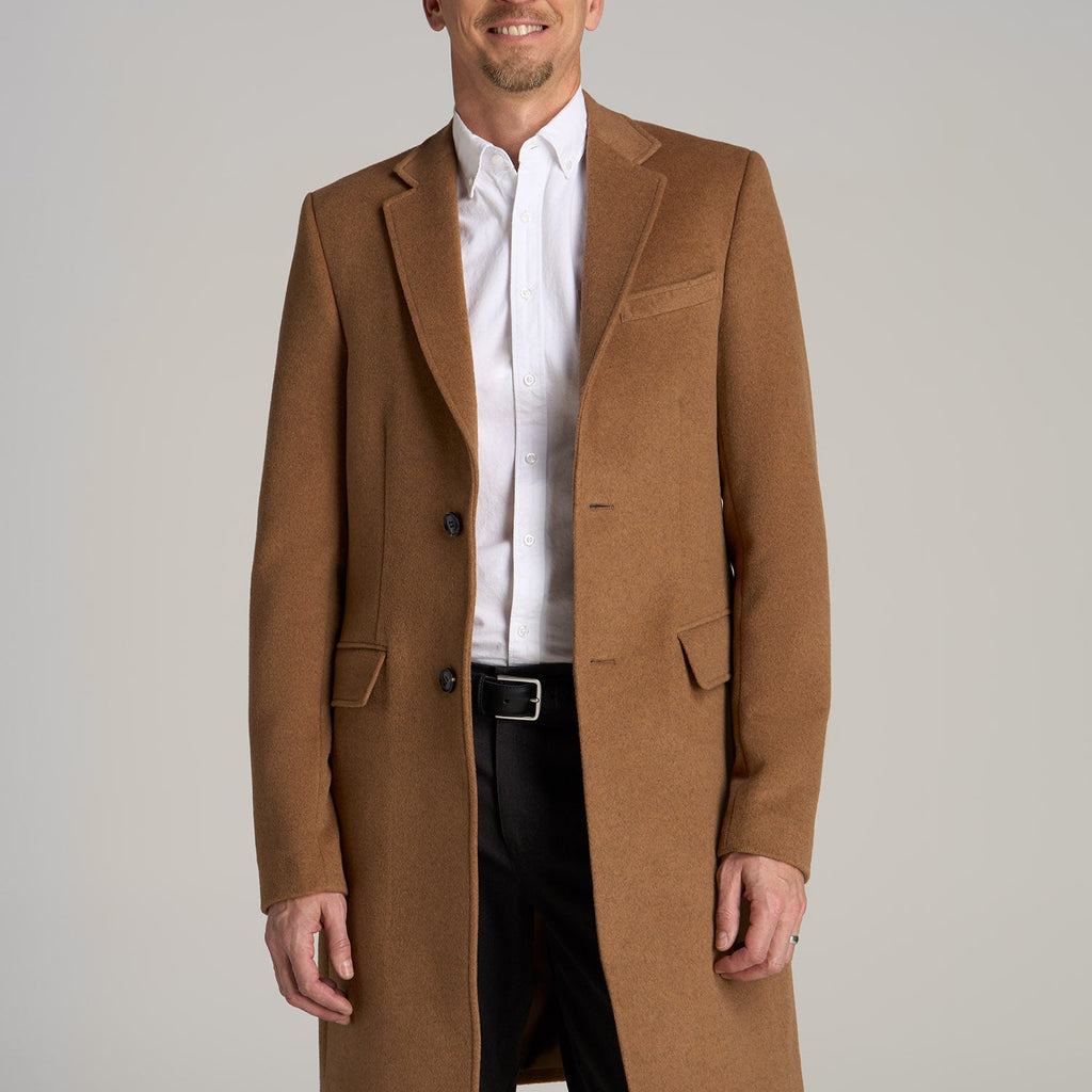 Wool Coat for Tall Men in Camel L / Tall / Camel