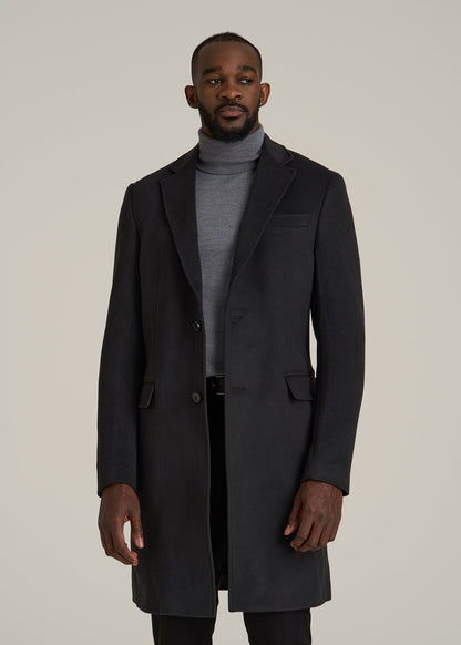 Mens Wool Coat Men's Stand Collar Pea Coat Wool Coat For Tall