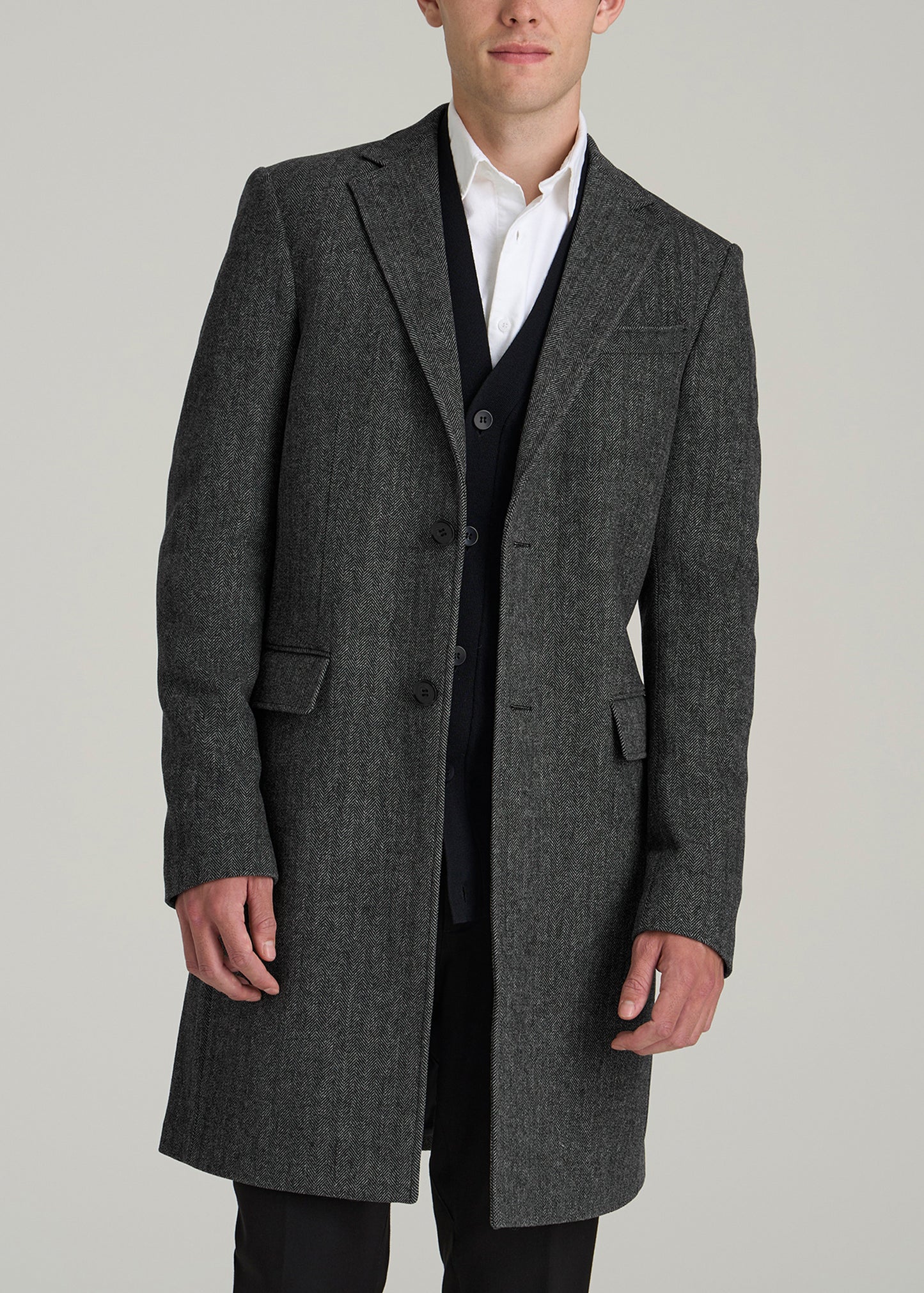 Men's gray wool coat online