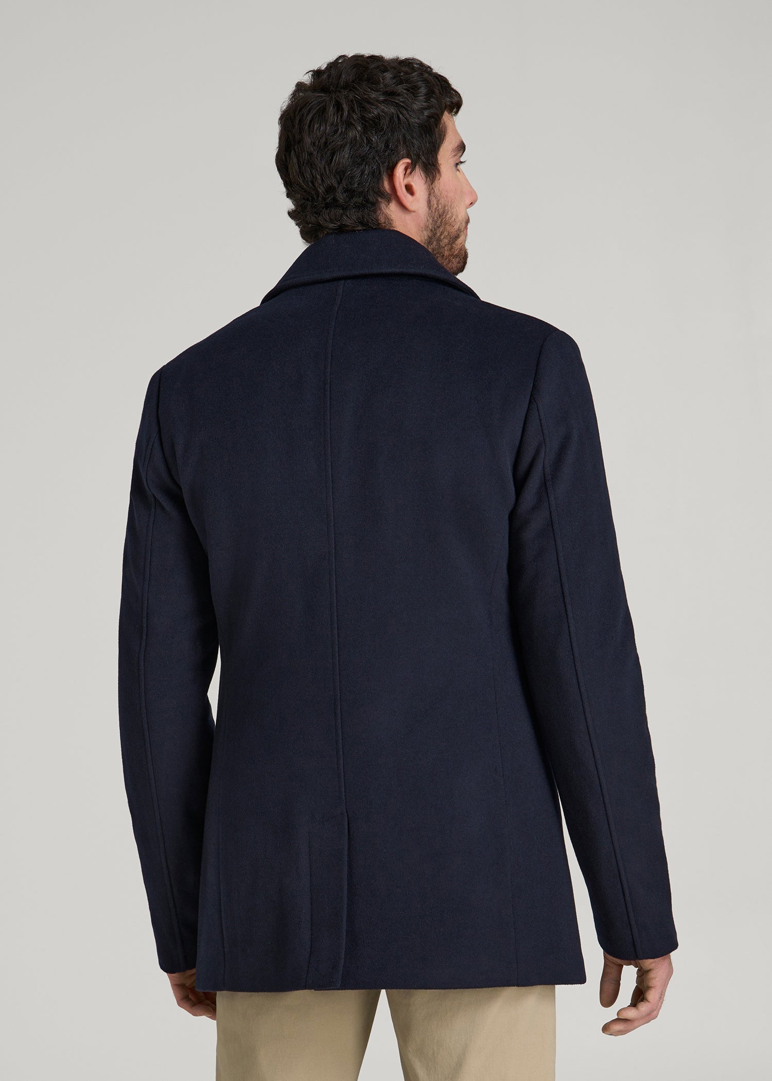 Double-Breasted Wool Peacoat for Tall Men | American Tall