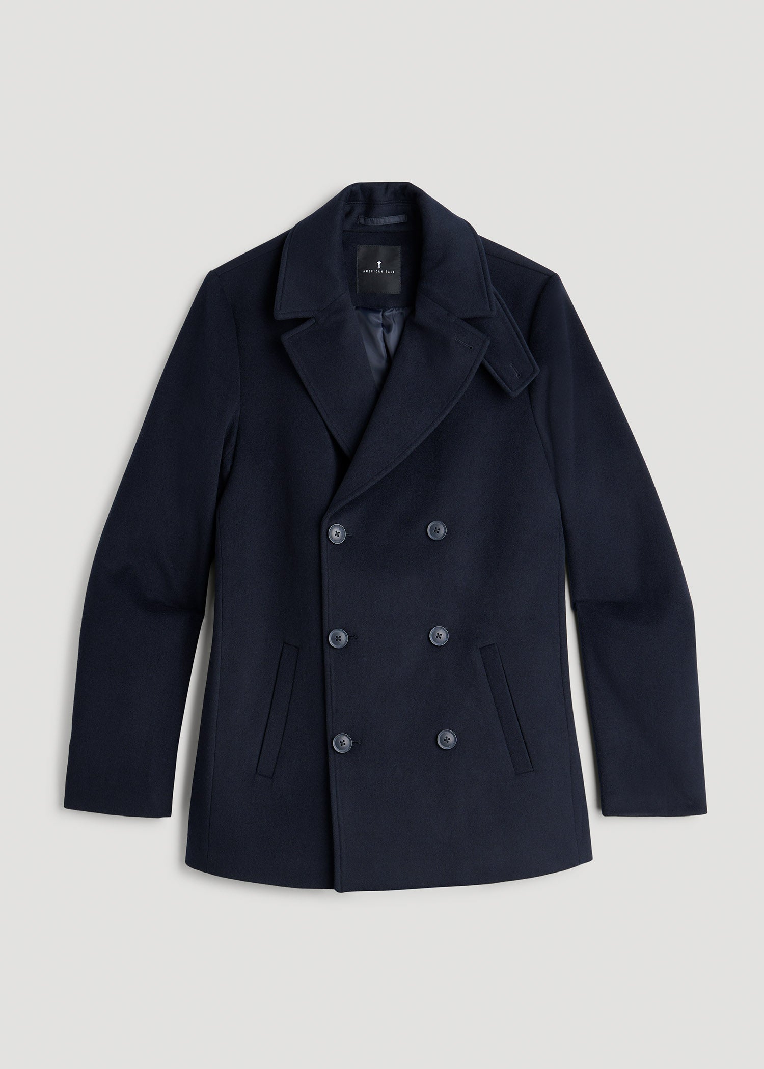 Double-Breasted Wool Peacoat for Tall Men | American Tall