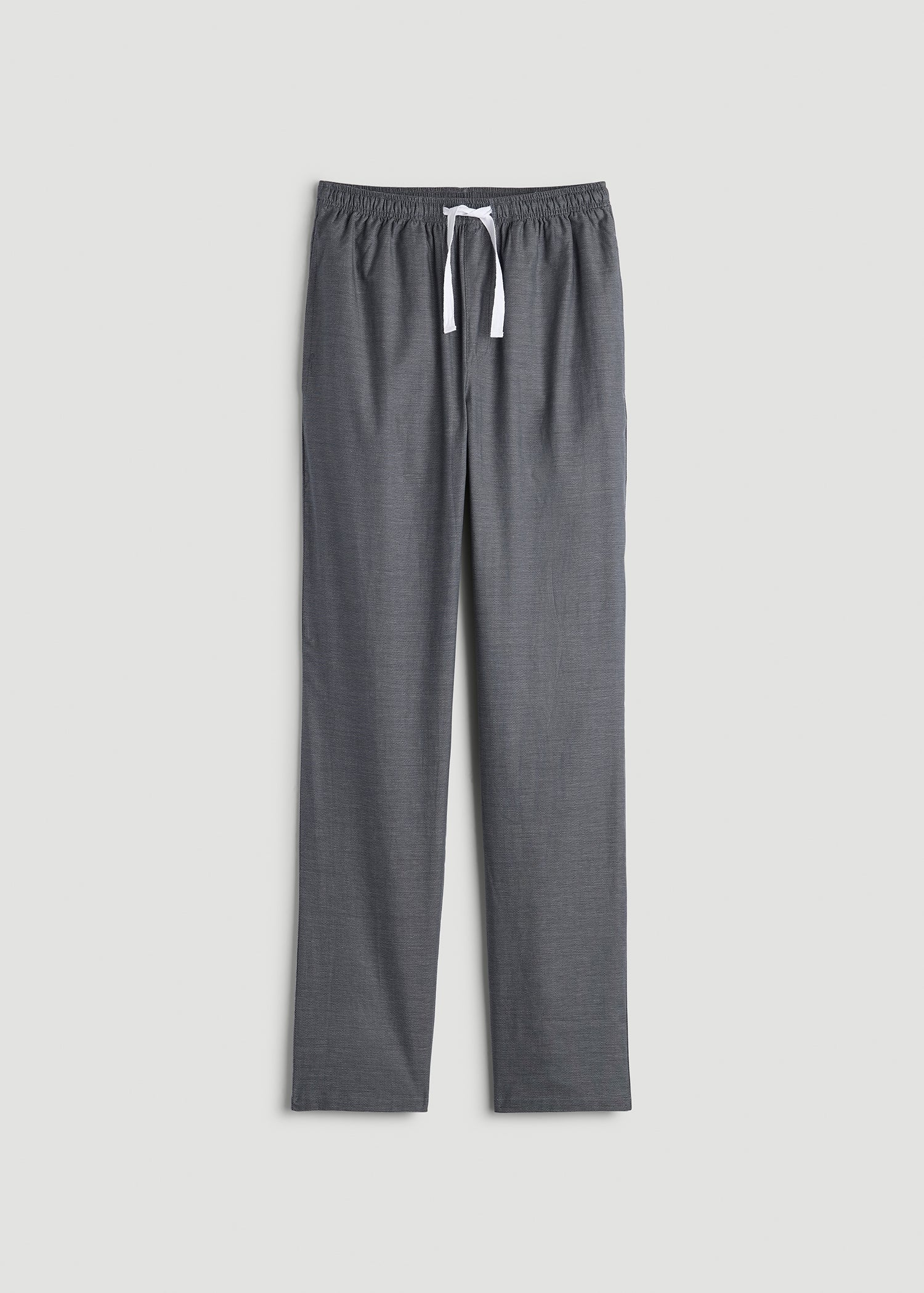 Woven Pajama Pants for Tall Men in Grey Pin Dot
