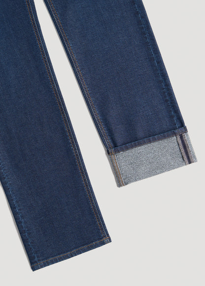 Dylan Slim Fit Fleeced Jeans for Tall Men in Colorado Blue Wash