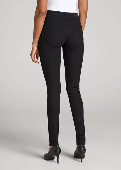 Sarah Mid-Rise Skinny Jeans for Tall Women in Black