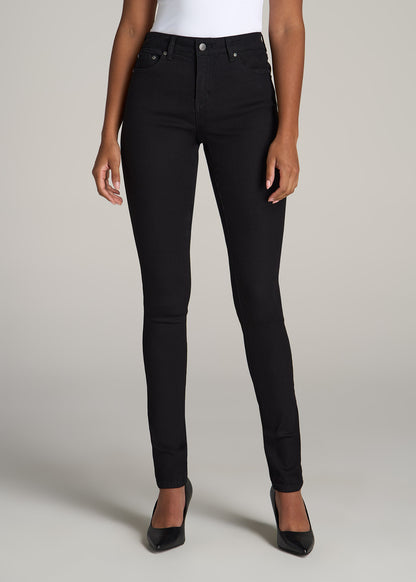 Sarah Mid-Rise Skinny Jeans for Tall Women in Black