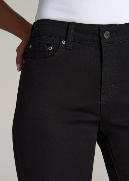 Sarah Mid-Rise Skinny Jeans for Tall Women in Black