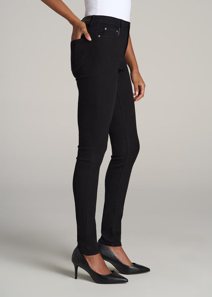 Sarah Mid-Rise Skinny Jeans for Tall Women in Black