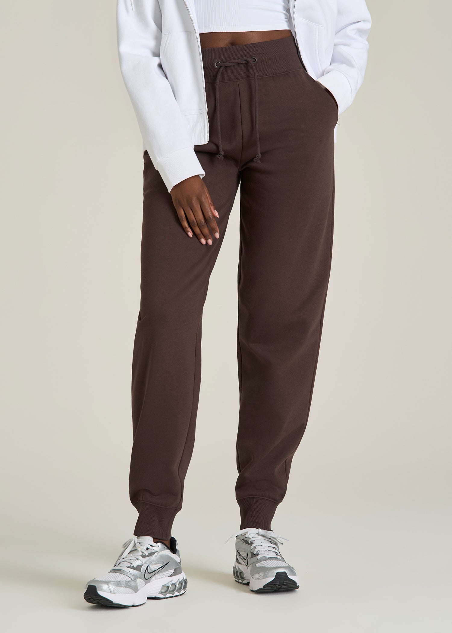 A.T. Basics Athletic Joggers for Tall Women in Espresso