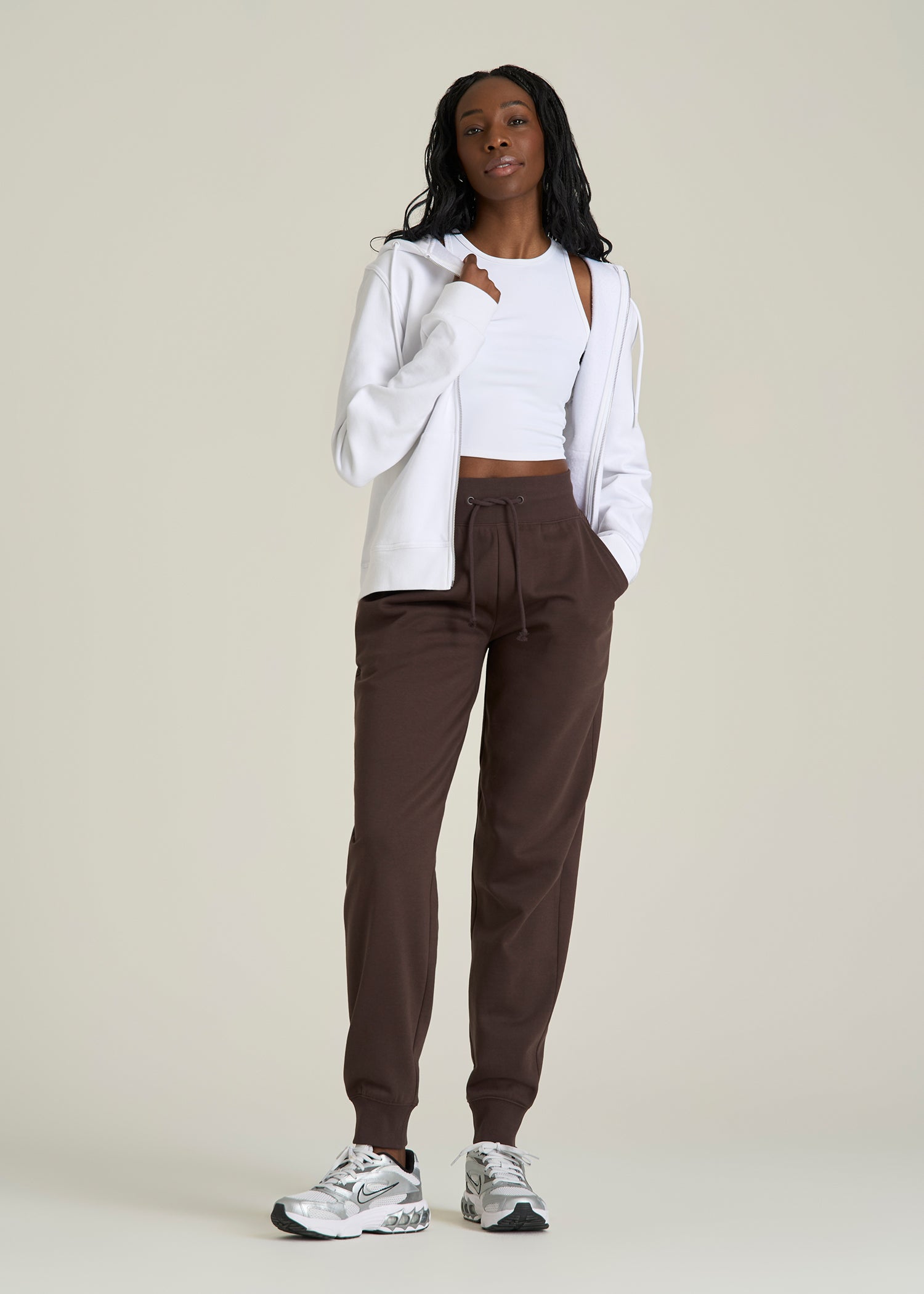 A.T. Basics Athletic Joggers for Tall Women in Espresso