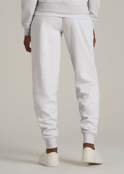 A.T. Basics Athletic Joggers for Tall Women in Heather Cloud White
