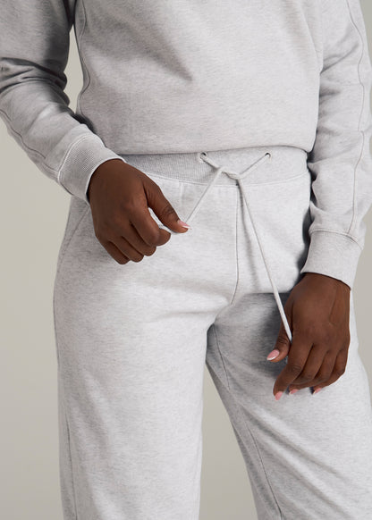 A.T. Basics Athletic Joggers for Tall Women in Heather Cloud White