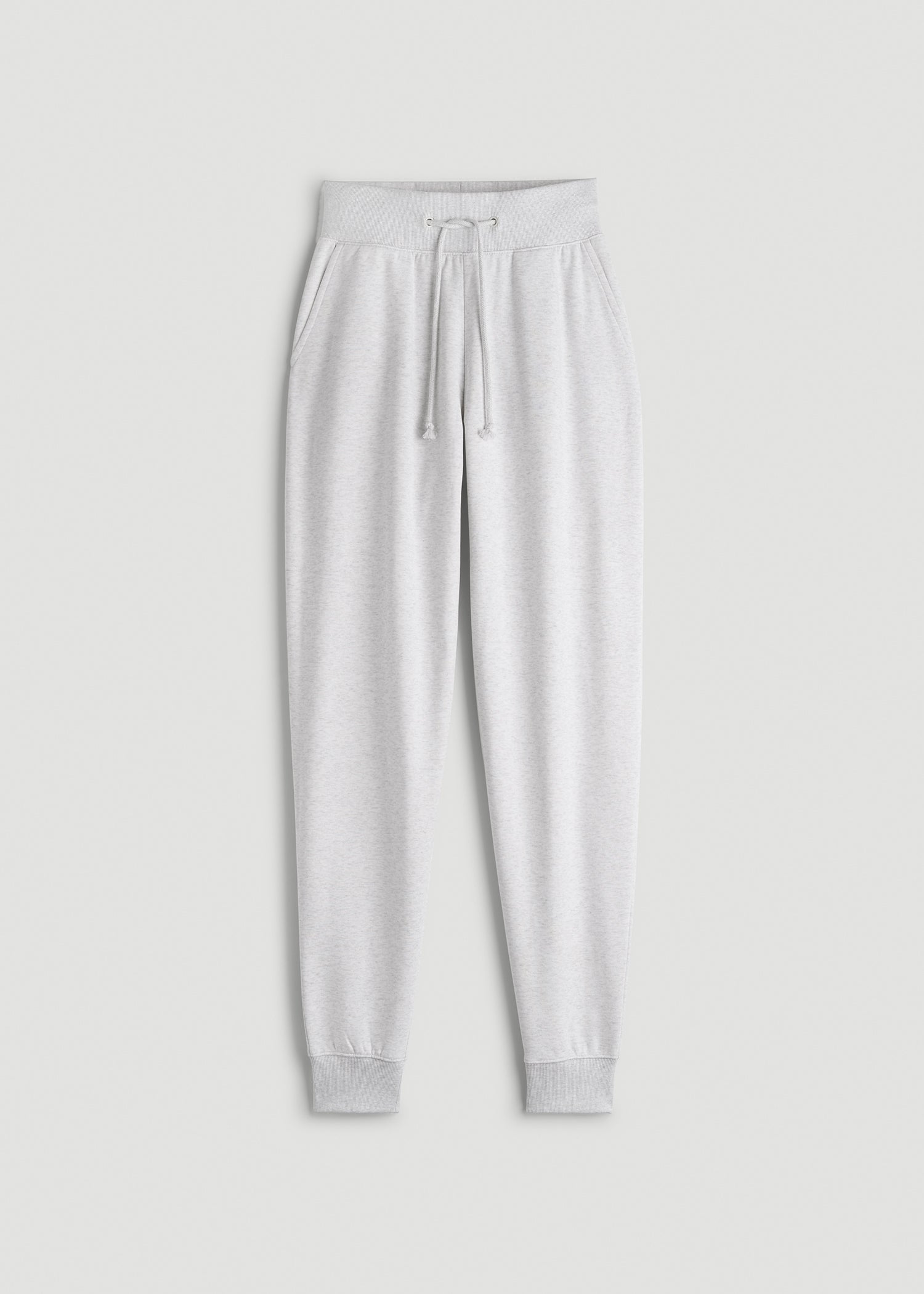 A.T. Basics Athletic Joggers for Tall Women in Heather Cloud White