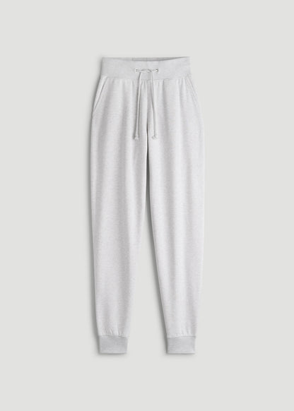 A.T. Basics Athletic Joggers for Tall Women in Heather Cloud White