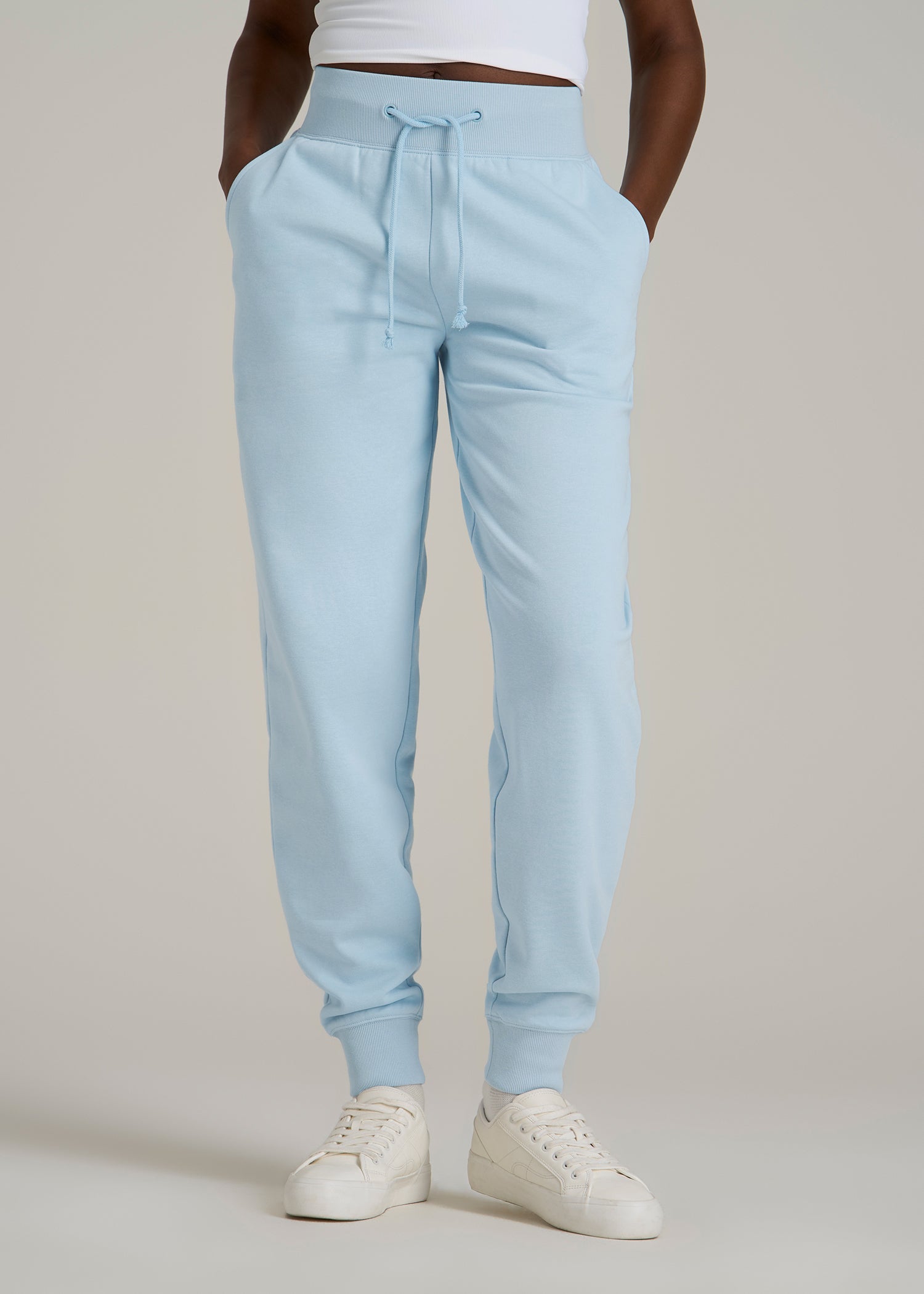 A.T. Basics Athletic Joggers for Tall Women in Ice Blue