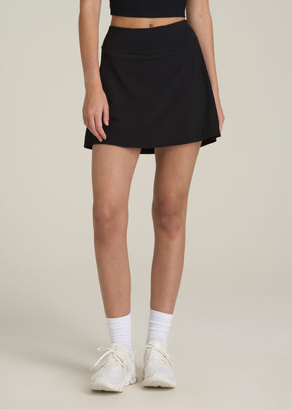 Athletic Skort for Tall Women in Black