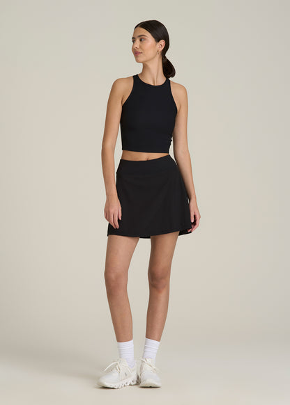 Athletic Skort for Tall Women in Black
