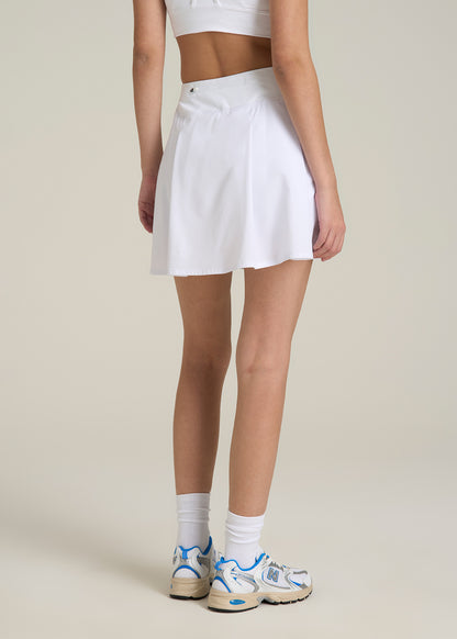 Athletic Skort for Tall Women in Bright White