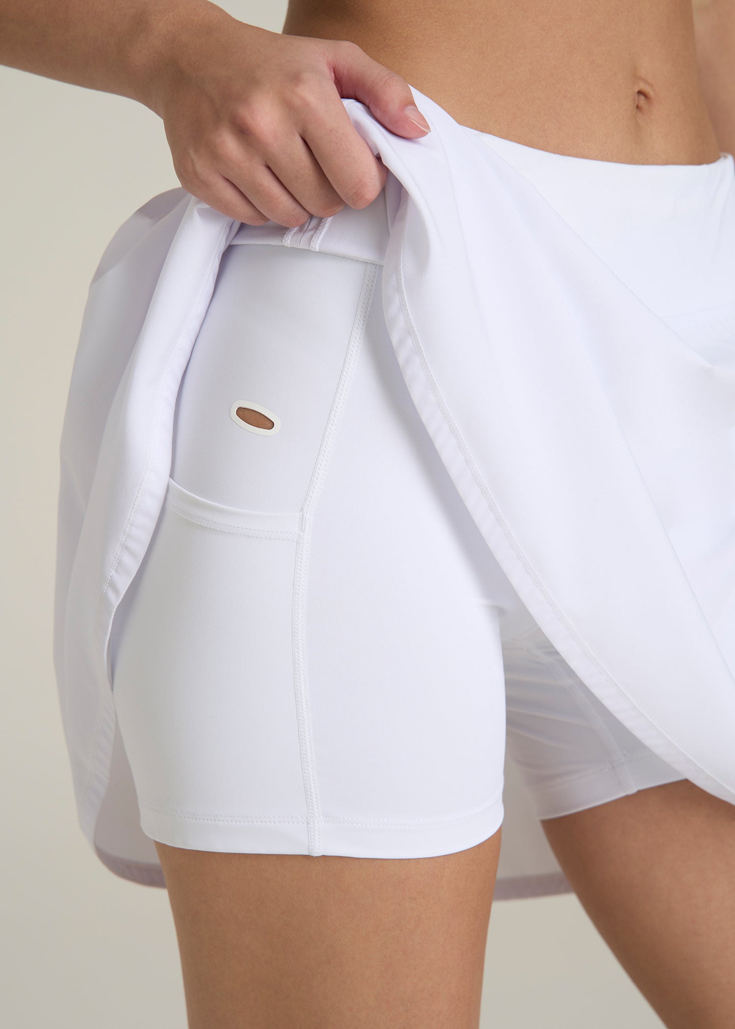 Athletic Skort for Tall Women in Bright White