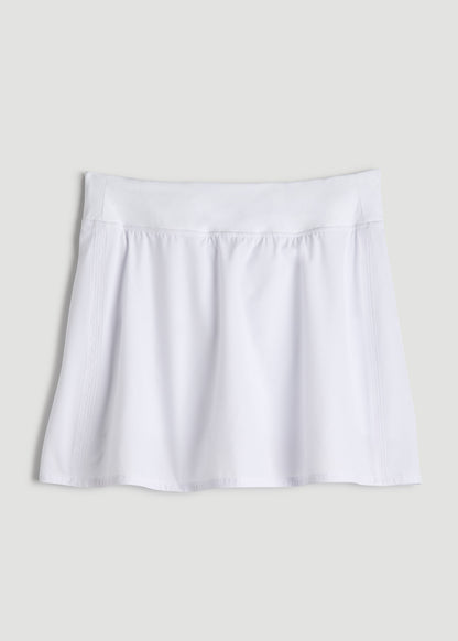Athletic Skort for Tall Women in Bright White