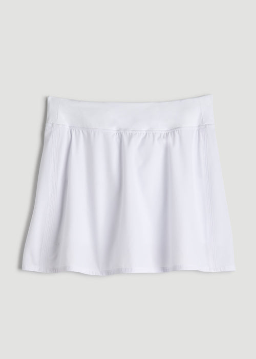 Athletic Skort for Tall Women in Bright White