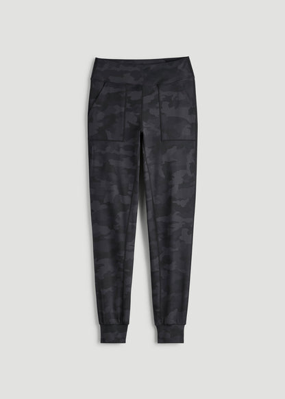 Balance Pocket Joggers for Tall Women in Grey Camo