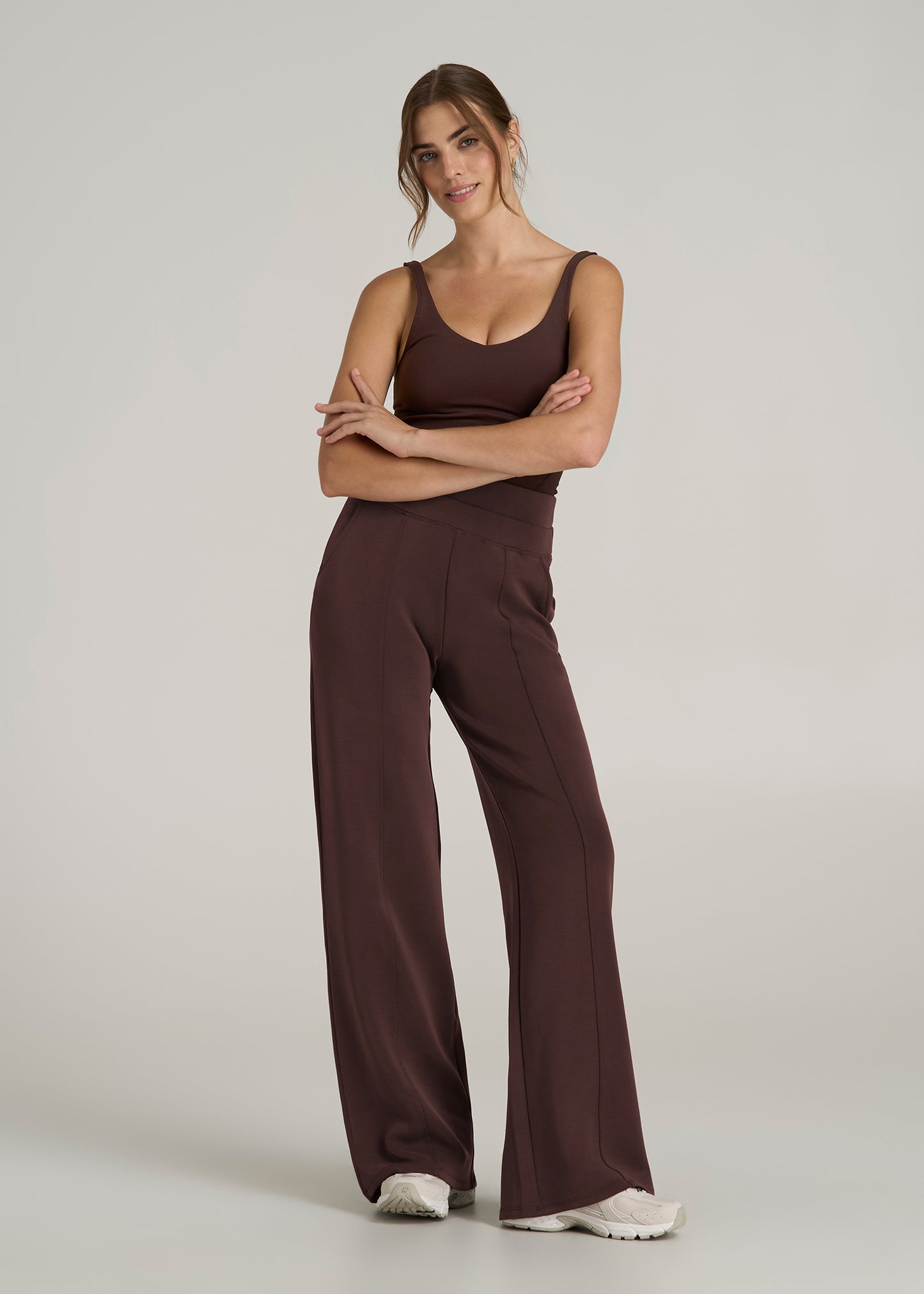 Butter Wide Leg Ultra High Rise Pant for Tall Women in Espresso