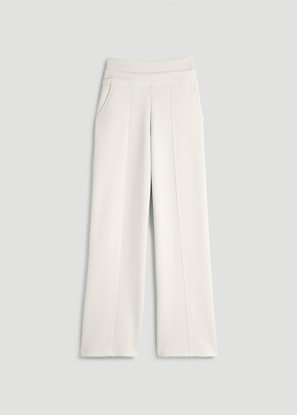 Soft Motion Wide Leg Ultra High Rise Pant for Tall Women in Pearl