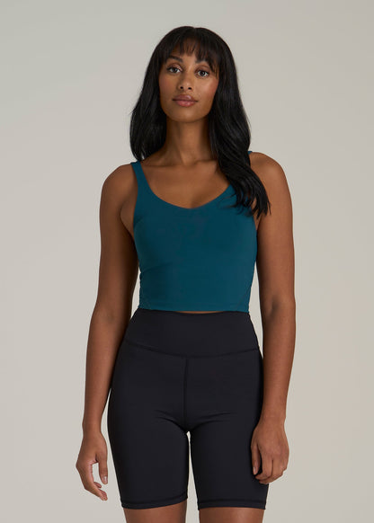 Balance Tank Top for Tall Women in Deep Water