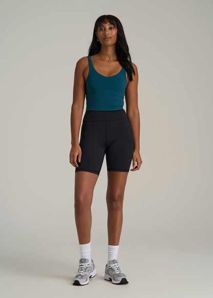 Balance Tank Top for Tall Women in Deep Water