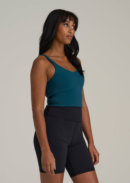 Balance Tank Top for Tall Women in Deep Water