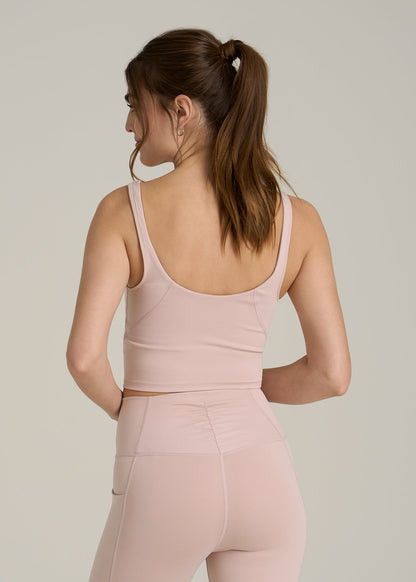 Balance Tank Top for Tall Women in Desert Rose