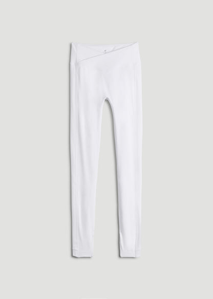 Balance Cross Over Leggings for Tall Women in White