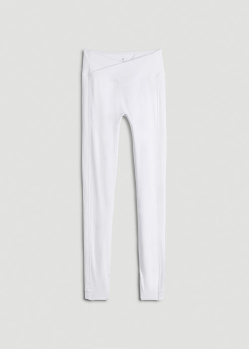 Balance Cross Over Leggings for Tall Women in White