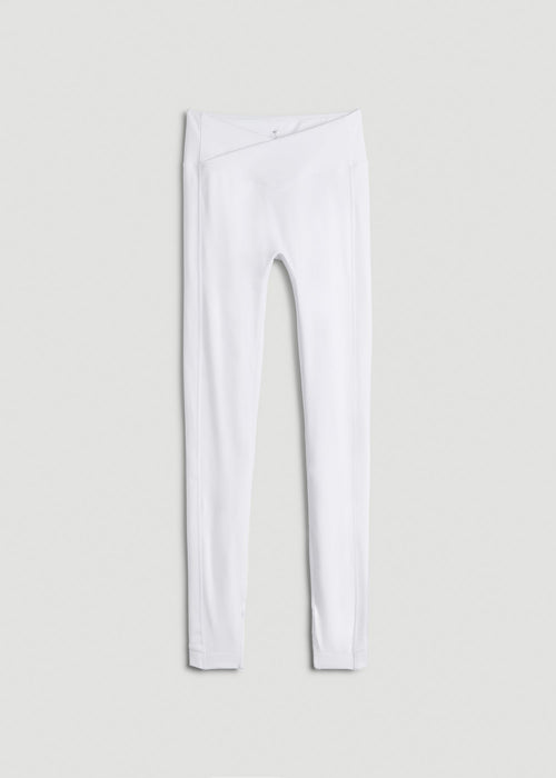 Balance Cross Over Leggings for Tall Women in White