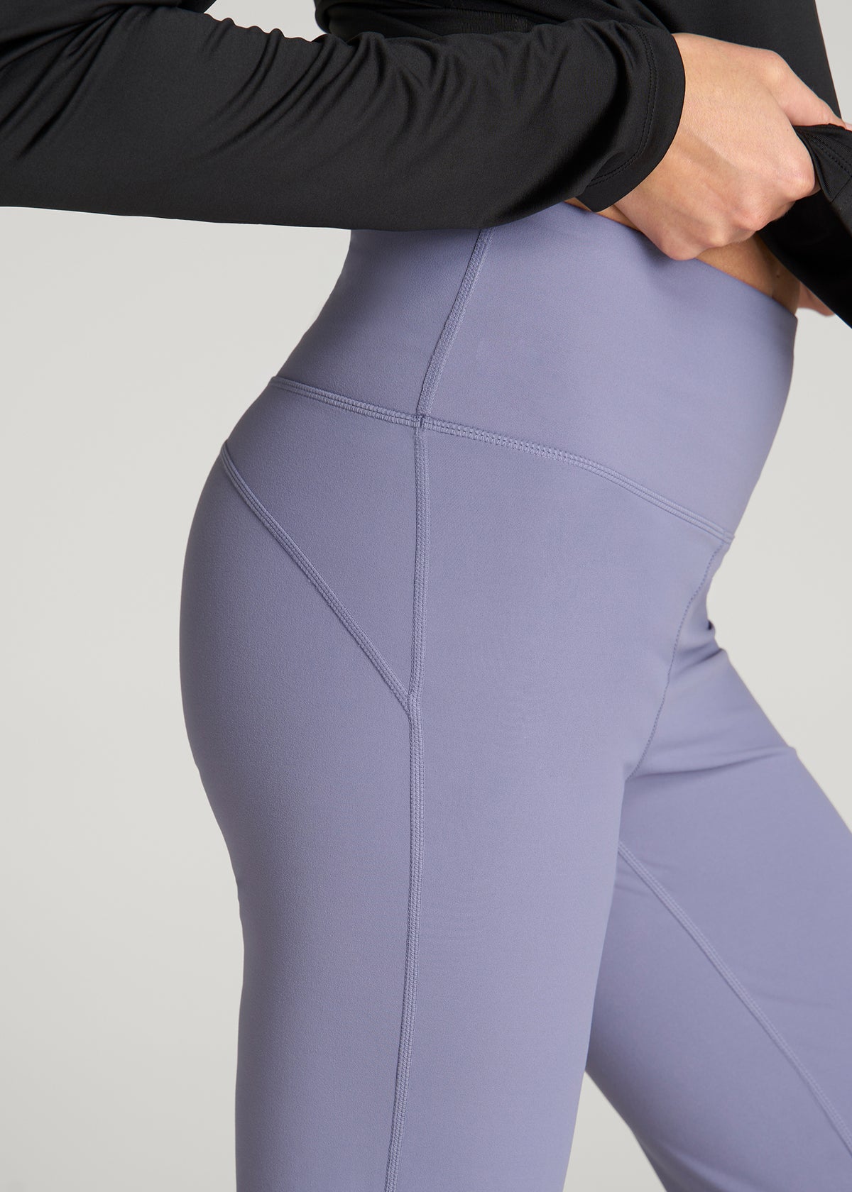 Balance Flare Yoga Pants for Tall Women in Blue Granite