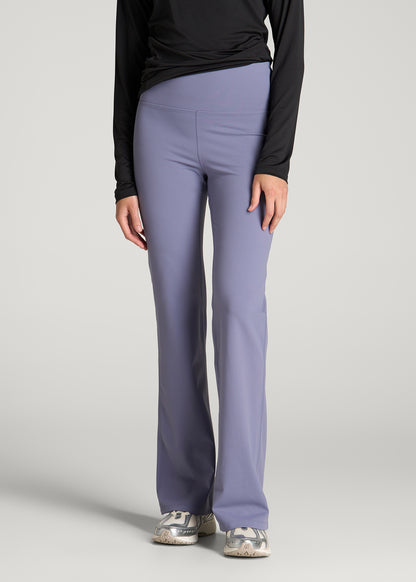 Balance Flare Yoga Pants for Tall Women in Blue Granite