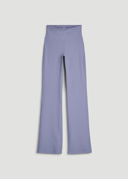 Balance Flare Yoga Pants for Tall Women in Blue Granite