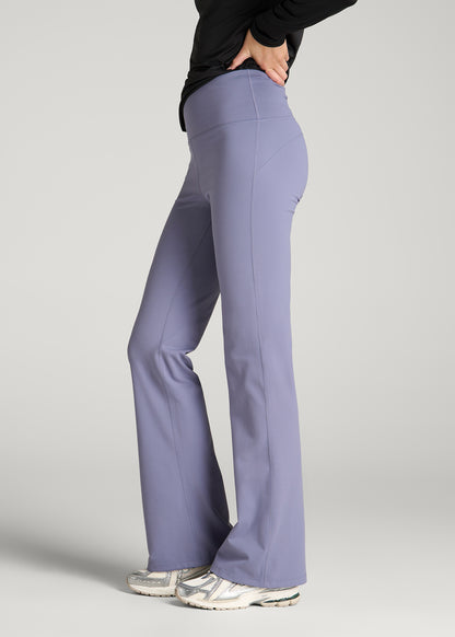 Balance Flare Yoga Pants for Tall Women in Blue Granite