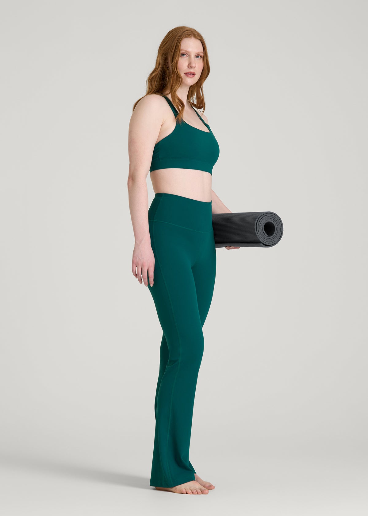 Balance Flare Yoga Pants for Tall Women in Deep Teal – American Tall