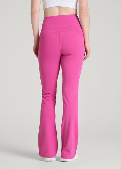 Balance Flare Yoga Pants for Tall Women in Magenta