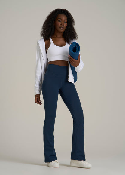 Balance Flare Yoga Pants for Tall Women in Navy Blue