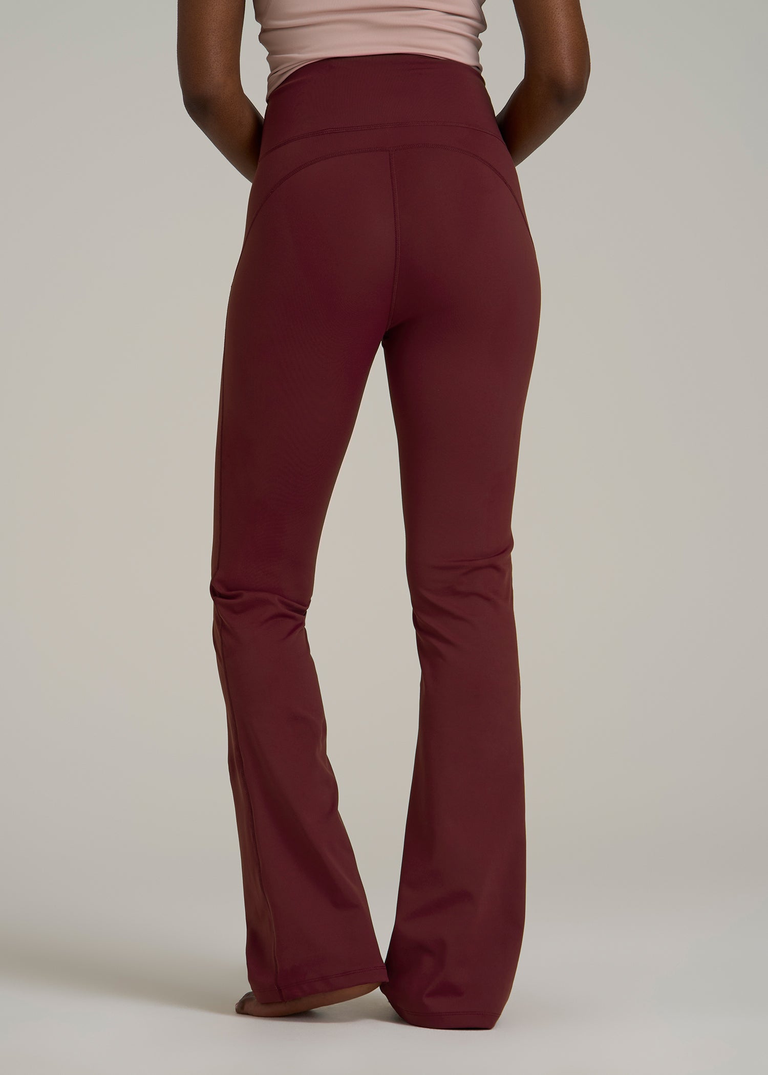 Balance Flare Yoga Pants for Tall Women in Tawny Port